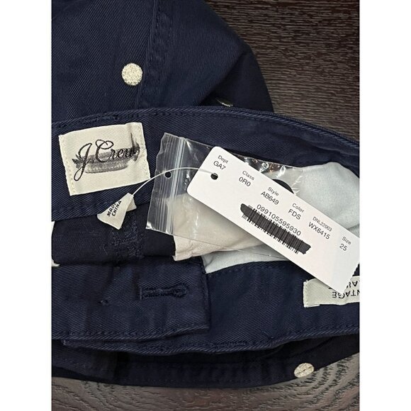 J. Crew Vintage straight pants polka dot stretch chino AB649 25 blue - Picture 5 of 5